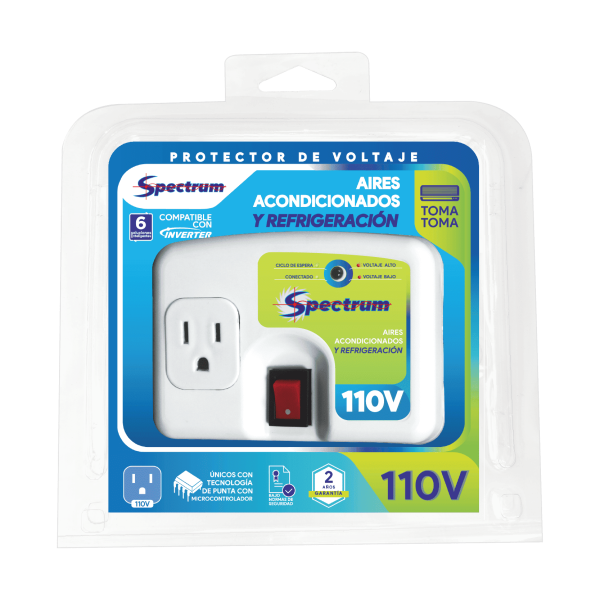 Protector de Aire Acondicionado y Equipos de Refrigeración 110 VAC Toma-Toma