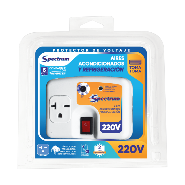 Protector de Aire Acondicionado y Equipos de Refrigeración 220 VAC Toma-Toma